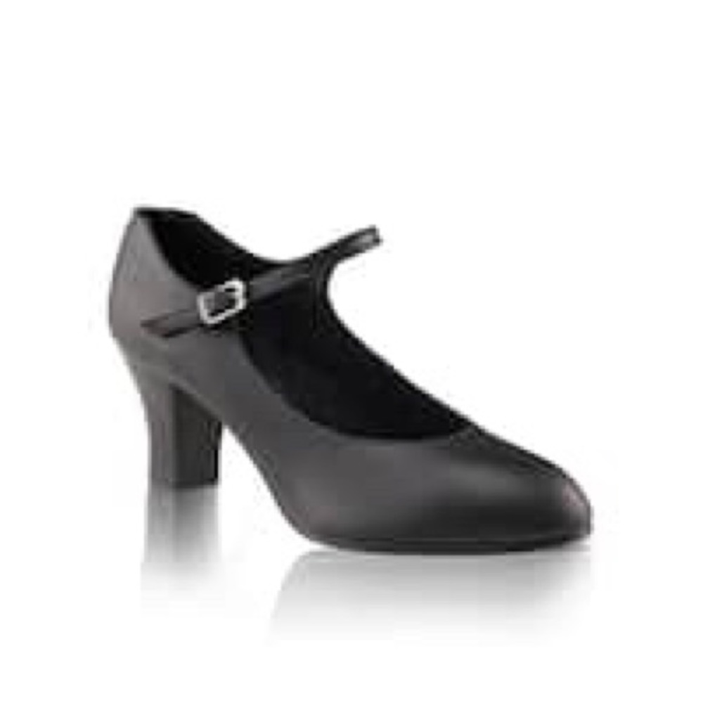 Capezio Black 2” Footlight 650 dance shoes. Sz 7.5